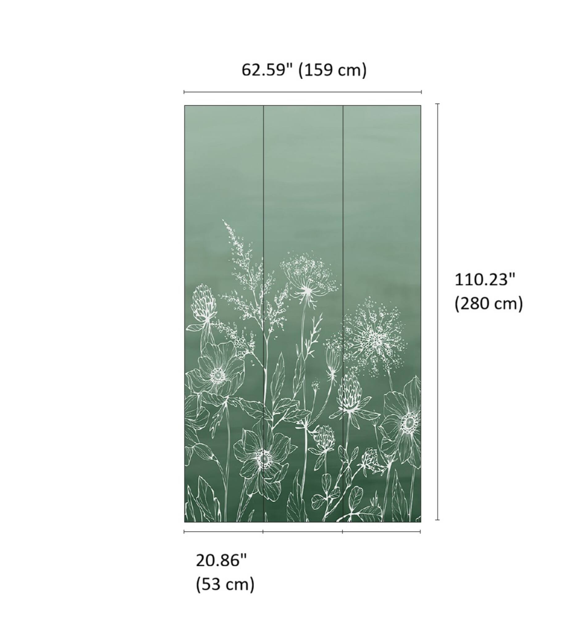 Designs Direct Wild Flora Sketch Wall Mural